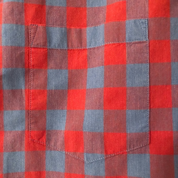 EUC J. Crew Factory Mens Short Sleeve Button Down Shirt M - Picture 4 of 5